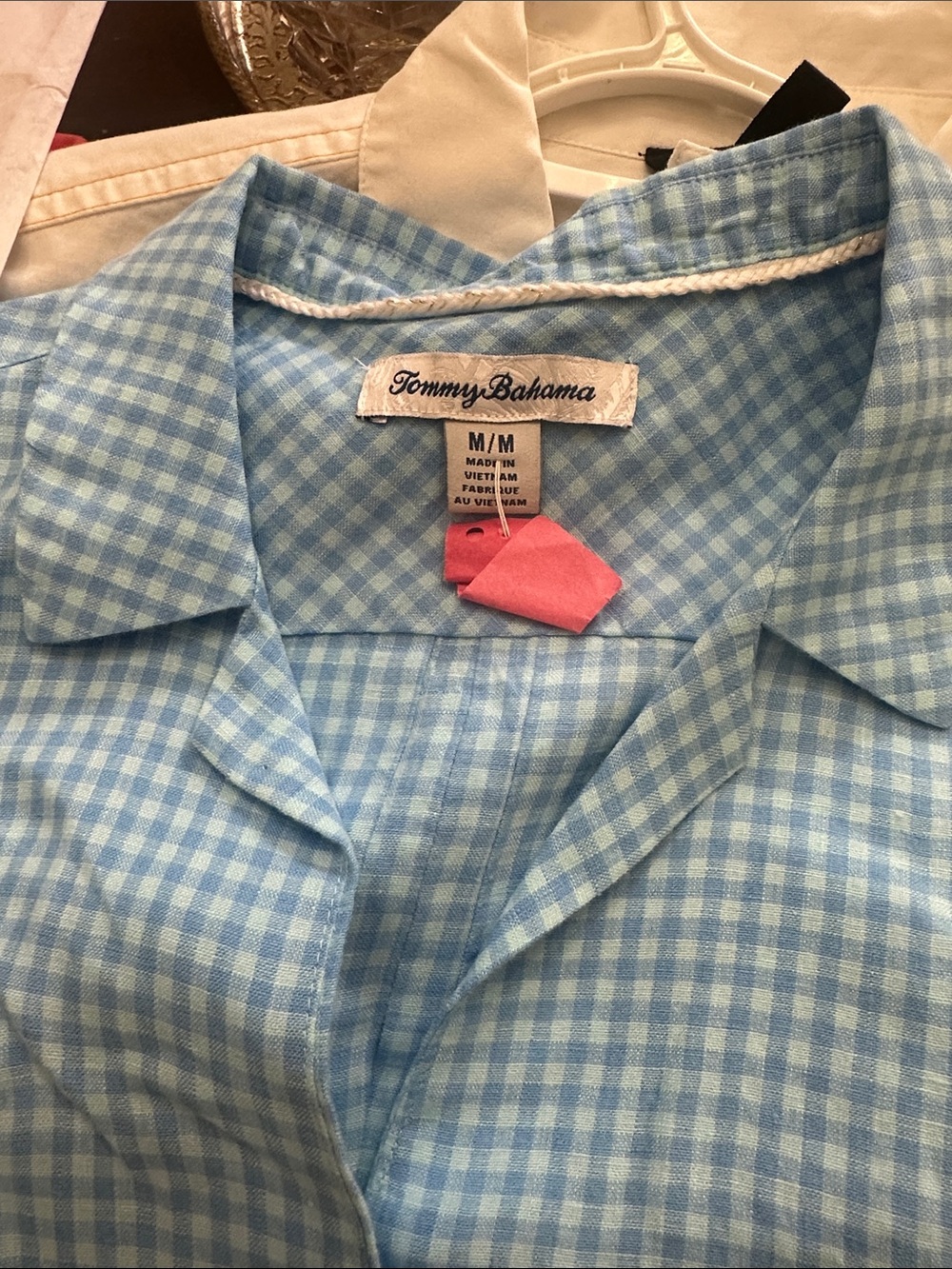 Tommy Bahama Light Blue Gingham Button-Down Shirt